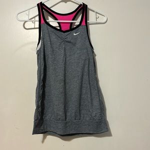 NIKE- Girls athletic tank top, built in training bra, size L